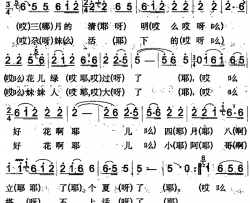 三月清明花儿绿奇台回族民歌简谱