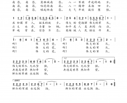 八一军旗升起的地方简谱-吴书浔首唱演唱-陈传湘、陈筱梅/吴书浔词曲