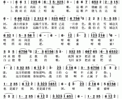 高原情歌简谱(歌词)-泽旺多吉演唱-秋叶起舞记谱上传