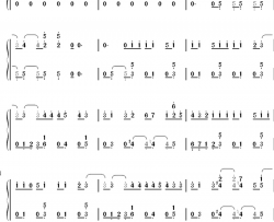 まわる地球ロンド钢琴简谱-数字双手-浪川大辅　