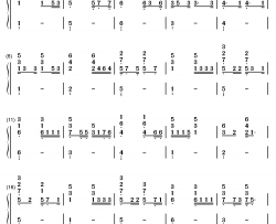 清新的小女孩钢琴简谱-数字双手-思安贵