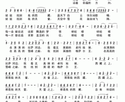 和谐的西藏简谱-雪飞梅舞演唱-茂戈/王春明词曲