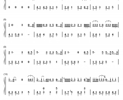 领悟钢琴简谱-数字双手-辛晓琪