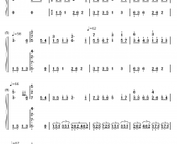 激情燃烧的岁月背景音乐钢琴简谱-数字双手-未知