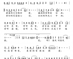 春风吹进雪峰家简谱-邓永旺词 邓永旺曲张芝明-