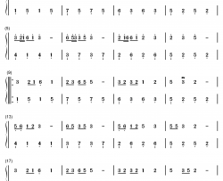 桃花笑钢琴简谱-数字双手-洛天依 言和 乐正绫