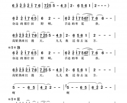 九儿电视剧《红高粱》主题曲简谱-韩红演唱-何其玲、何鲲/何鲲词曲
