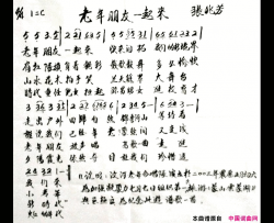 老年朋友一起来手写版简谱