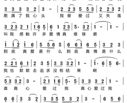 谁真心爱过我简谱-林淑娟演唱