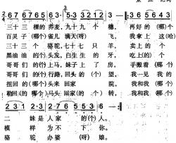 我和尕妹要团圆简谱-韩生元演唱-米泉回族民歌/焦江词曲