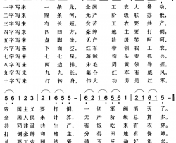 赣南闽西红色歌曲：十字歌简谱-二