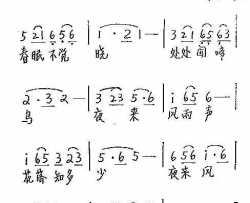 春眠不觉晓[唐]孟浩然词熊顺曲春眠不觉晓[唐]孟浩然词 熊顺曲简谱