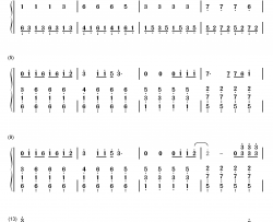 Faded钢琴简谱-数字双手-Alan Walker