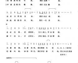 前行之歌简谱-陈士应词/张延道曲