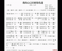 ​我的心已经被你伤透简谱(歌词)-忆华演唱-桃李醉春风记谱