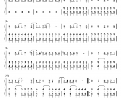 Again钢琴简谱-数字双手-YUI