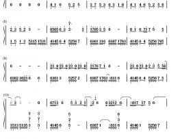 缘落钢琴简谱-数字双手-陆虎 周深