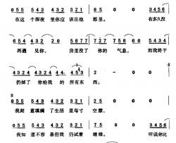 爱情不能做比较简谱-彭学彬词/吕孙杰曲品冠-