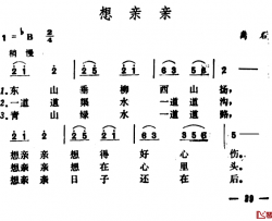 想亲亲简谱-山西离石民歌