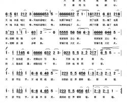 天地父母简谱-刘鹏词/刘续红郭奂曲查丽娜-