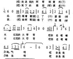 给阿哥烙上个盘缠简谱-青海花儿·水红花令