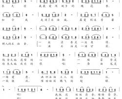 石油香简谱-邬大为词 洪贵才曲