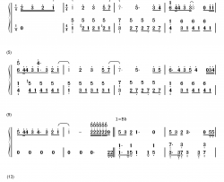 Everytime钢琴简谱-数字双手-Chen  Punch