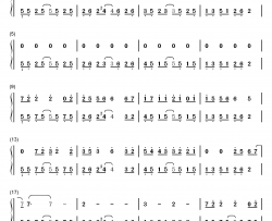 胆小鬼钢琴简谱-数字双手-梁咏琪