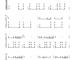 怀念战友钢琴简谱-数字双手-李俊广