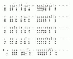 人生若梦简谱-贾富营演唱