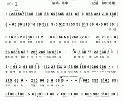 欢喜做阵来简谱-电视剧《济公》主题曲、闽南语演唱陈中-