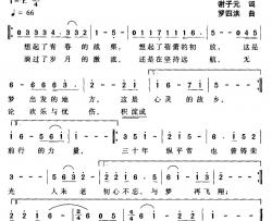 光荣与梦想简谱-谢子元词 罗四洪曲