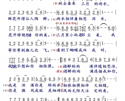 酒醉风雨情简谱-张丹峰演唱-杰哥哥、思雨、杰哥哥 、思雨词曲