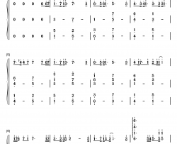 天空之城伴随着你卡农合奏钢琴简谱-数字双手-未知