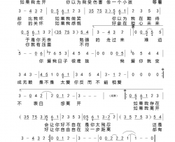 如果我离开简谱-许茹芸演唱-林夕/许茹芸词曲