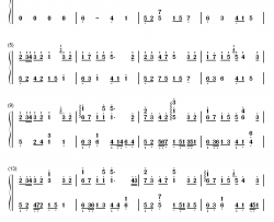 爱的魔法钢琴简谱-数字双手-金莎