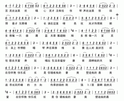 因为草原简谱-草原自由演唱-草原大哈/草原丁喜、草原大哈词曲