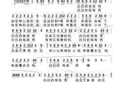 白白的泡泡雨简谱-晓琳演唱