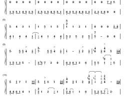 小星星幻想曲钢琴简谱-数字双手-V.K克