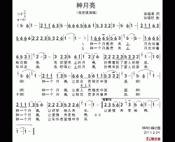 种月亮简谱-徐福清词 孙德明曲张佳强-