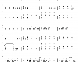 爱我还是他钢琴简谱-数字双手-陶喆