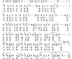 冬季到台北来看雨简谱(歌词)-孟庭苇演唱-君羊曲谱