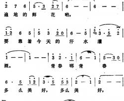 青春多美好简谱-电影《小字辈》主题歌