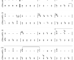 朝影钢琴简谱-数字双手-折户伸治