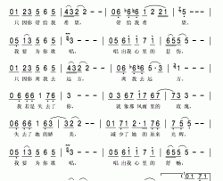 飞到你心上简谱(歌词)-次旦卓玛演唱-秋叶起舞记谱