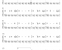 战争之后钢琴简谱-数字双手-李进