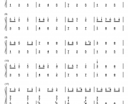 八音盒钢琴简谱-数字双手-波尔迪尼