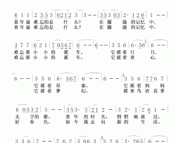 童年的小摇车简谱-程琳演唱