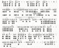 我亲爱的察右前旗简谱