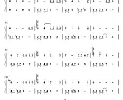 伤恋钢琴简谱-数字双手-石进